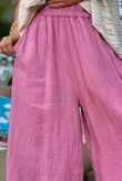 Sandbar Linen Blend Barrel Culotte Pant Indian Pink